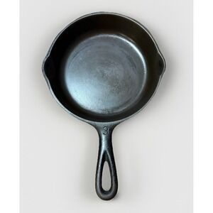 Wagner Ware Sidney-0- Size 3 Cast Iron Skillet 1053 S -Double pours on Sides